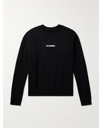 Jil Sander - Logo-Print Cotton-Jersey Sweatshirt - Lyst