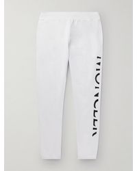 Moncler - Tapered Logo-embroidered Cotton-jersey Sweatpants - Lyst