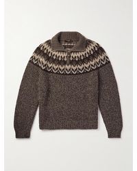 Loro Piana - Fair Isle Cashmere And Silk-Blend Half-Zip Sweater - Lyst