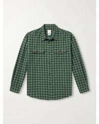 Visvim - Langer Checked Brushed Cotton-Canvas Shirt - Lyst