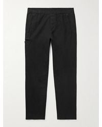 James Perse - Tapered Garment-Dyed Cotton And Hemp-Blend Trousers - Lyst