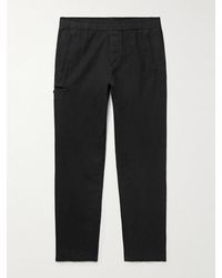 James Perse - Tapered Garment-Dyed Cotton And Hemp-Blend Trousers - Lyst