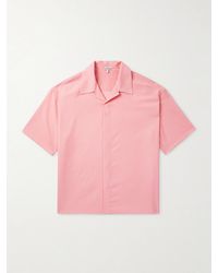 Loewe - Oversized-Hemd aus Wolle mit Logostickerei und Reverskragen - Lyst