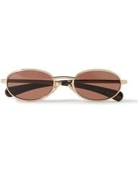 Gucci - Oval-Frame-Tone Sunglasses - Lyst