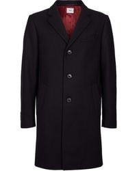 Mr Start Epworth Wool & Cashmere Overcoat - Black