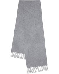 Mulberry - Cashmere Scarf In Light Grey Melange Cashmere - Lyst