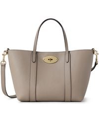 Mulberry - Mini Bayswater Tote Cashmere Taupe - Lyst