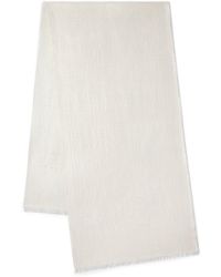 Mulberry - Check & Tree Rectangular Scarf Cream - Lyst