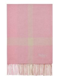 Mulberry - Large Check Lambswool Scarf - Lyst