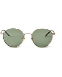 Mulberry - Stevie Sunglasses In Soft Gold And Green Brass - Lyst