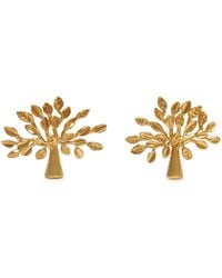 Mulberry - Tree Earrings In Brass Metal - Lyst