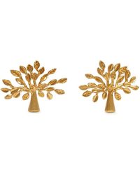 Mulberry - Tree Earrings In Brass Metal - Lyst