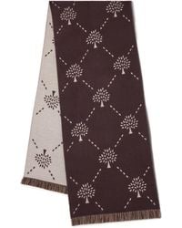 Mulberry - Diamond Tree Jacquard Scarf Ebony - Lyst