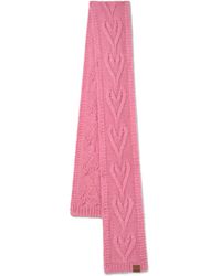 Mulberry - Cable Knitted Heart Scarf - Lyst