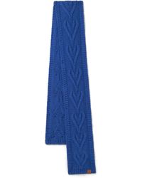 Mulberry - Cable Knitted Heart Scarf Cobalt - Lyst