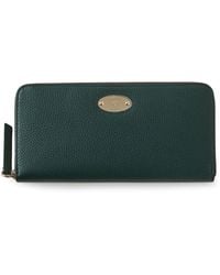 Mulberry - Plaque 8 Credit Card Zip Purse In Green Small Classic Grain - Lyst