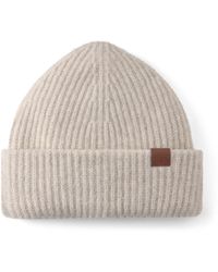 Mulberry - Chunky Ribbed Beanie Oat - Lyst