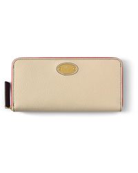 Mulberry - Plaque 8 Credit Card Zip Purse Eggshell-Coral Orang - Lyst