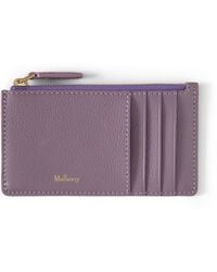 Mulberry - Continental Long Zipped Card Holder Dusky Mauve - Lyst