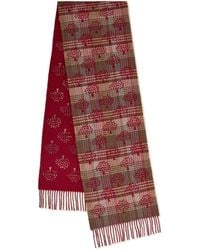 Mulberry - Heritage Check & Tree Scarf - Lyst