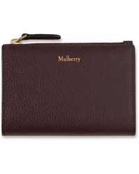 Mulberry - Continental Bifold Zipped Wallet Oxblood - Lyst