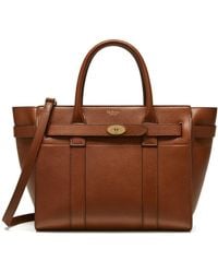 Mulberry - Small Zipped Bayswater In Oak Natural Grain Leather - Lyst
