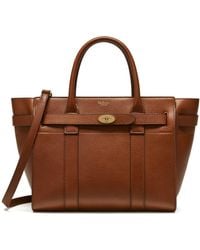 Mulberry - Small Zipped Bayswater In Oak Natural Grain Leather - Lyst