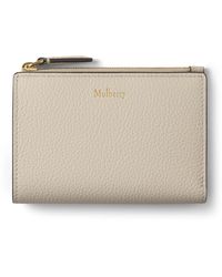 Mulberry - Continental Bifold Zipped Wallet Chalk - Lyst