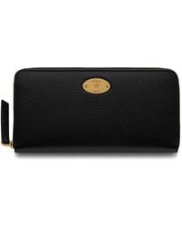 Mulberry - Plaque 8 Credit Card Zip Purse In Black Small Classic Grain - Lyst