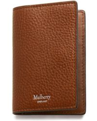 Mulberry - Card Case In Oak Natural Grain Leather - Lyst