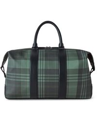 Mulberry Zipped Weekender In Green Printed Eco Scotchgrain And Flat Calf
