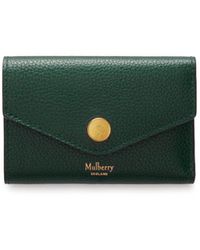 Mulberry - Folded Multi-card Wallet In Green Small Classic Grain - Lyst