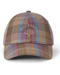 Mulberry - Check Baseball Cap Multicolour - Lyst