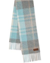 Mulberry - Oversized Check Textured Scarf-Light - Lyst