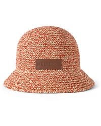 Mulberry - Raffia Bucket Hat Coral-Chalk - Lyst