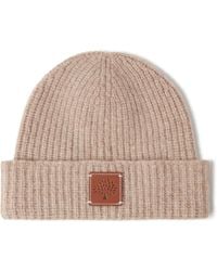 Mulberry - Solid Textured Beanie - Lyst