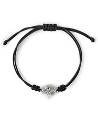 Mulberry - Tree Cord Bracelet In Black Sterling Silver And Cord - Lyst