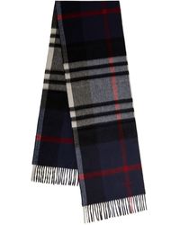 Mulberry - Small Check Merino Wool Scarf - Lyst