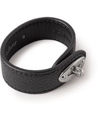 Mulberry - Bayswater Leather Bracelet In Black Small Classic Grain - Lyst
