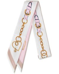 Mulberry - Heritage Chain Strap Skinny Scarf - Lyst
