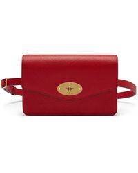 Mulberry Darley Belt Bag In Scarlet Small Classic Grain - Red