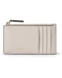 Mulberry - Continental Long Zipped Card Holder Chalk - Lyst
