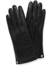 Mulberry Soft Nappa Leather Gloves In Black Nappa Leather