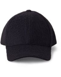 Mulberry - Wool Baseball Cap In Black Lambswool - Lyst