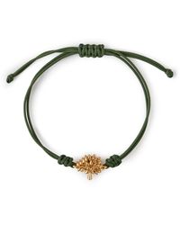 Mulberry - Tree Cord Bracelet In Green Sterling Silver And Cord - Lyst
