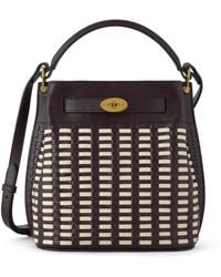 Mulberry - Leather Islington Bucket Ebony-Eggshell - Lyst