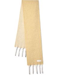 Mulberry - Contrast Tassel Alpaca Scarf Butter-Eggshell - Lyst