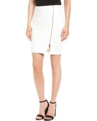 Cupcakes And Cashmere Jann Zip Pencil Skirt - White