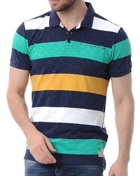 Hilfiger Denim Andy Block Stripes Polo T-shirt - Blue