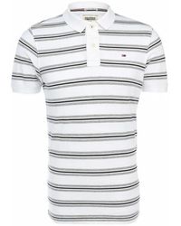 Hilfiger Denim Pilot Stripe Polo T-shirt - White